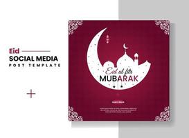 eid social media posta design. en Bra mall för social media.bakgrund och webb baner fri vektor