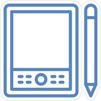 Stift Tablette Vektor Symbol Stil