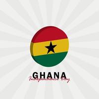 Vektor der Unabhängigkeitstag Ghana Design-Vorlage