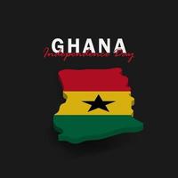 Ghana Unabhängigkeitstag Vektor Vorlage Design