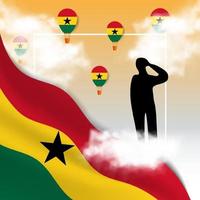 Vektor der Unabhängigkeitstag Ghana Design-Vorlage