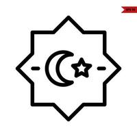eid Mubarak islamisch Linie Symbol vektor