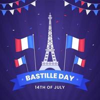 Happy Bastille Day Festival Hintergrund vektor