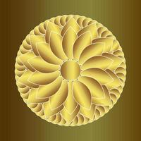 Gold Gradient Blühen Blume Muster islamisch Luxus elegant vektor