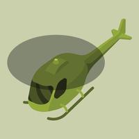 Vektor Illustration von ein Grün Hubschrauber im das Luft