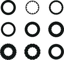 vektor bild av olika tom klistermärken och cirkulär former