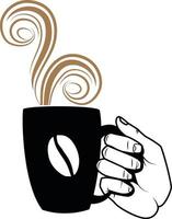 vektor bild av en hand innehav en kopp av kaffe