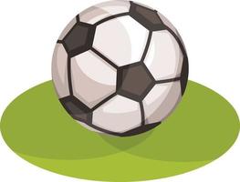 Vektor Bild von ein Fußball Ball auf das Fußball Feld
