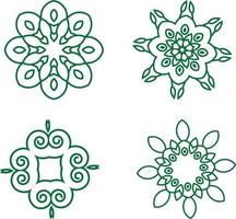 vektor bild av annorlunda blommig logotyper och symboler