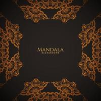 Luxus Mandala Gold Farbe mit stilvollem Hintergrund vektor