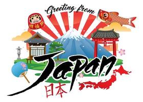 Gruß von Japan vektor