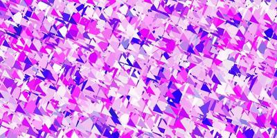 hellviolette, rosa Vektorschablone mit Dreiecksformen. vektor