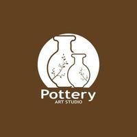 Keramik Kunst Studio Logo Vektor Vorlage Illustration