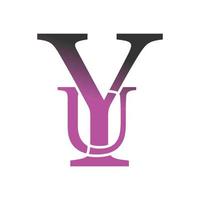 Luxus Monogramm Geschäft Logo Design. vektor