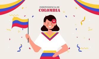 eben 20 de julio Illustration, Feierlichkeiten im Kolumbien vektor
