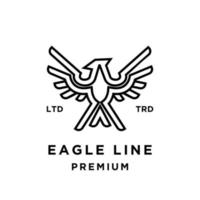 Adler Linie abstrakt Logo Symbol Design Illustration vektor