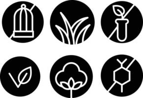 Pflanze Symbol Satz. Gliederung einstellen von Pflanze Vektor Symbole zum Netz Design isoliert auf Weiß Hintergrund