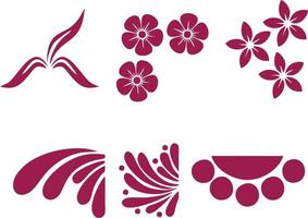 uppsättning av plumeria blomma logotyp vektor ikon illustration design mall - vektor