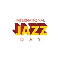 internationell jazz dag vektor illustration.