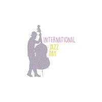 International Jazz Tag Design. Vektor Illustration.