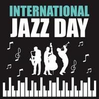 internationell jazz dag logotyp vektor mall