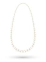 echte weiße Perle Halskette Vektor auf einem weißen Hintergrund