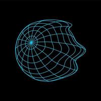futuristisch glühend Schutz abstrakt Kugel Netz vektor