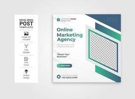 Digital Business Marketing Banner für Social Media Post Vorlage. vektor