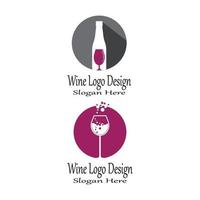 Wein Logo Vorlage Vektor Symbol Natur