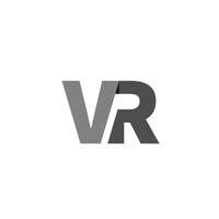 v r virtuell 3d Schriftart modern Technologie Logo virtuell Wirklichkeit vektor