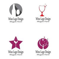 Wein Logo Vorlage Vektor Symbol Natur