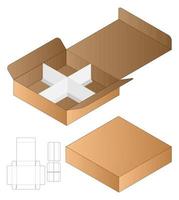 Auto Lock Box Verpackung gestanzte Vorlage Design. 3D-Modell vektor