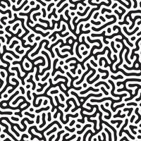 abstrakter Turing nahtloser Musterhintergrundvektor, organisches Linienbeschaffenheitsdruckdesign vektor