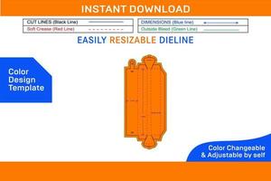 Zahnbürste Box Dieline Vorlage und 3d Box Vektor Dateifarbe Design Vorlage