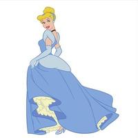 disney prinsessor i fe- berättelser vektor