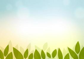 Gradient Pastell- Dekorationen Grün Blatt Pflanze lebendig Dekoration Vektor Hintergrund