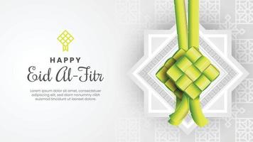 Ketupats auf eid al-fitr Feier Hintergrund vektor