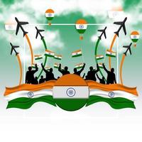 illustration av lycklig Indien republikdag vektor