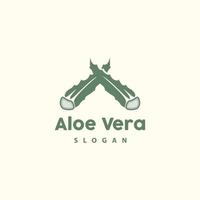 Aloe vera Logo, Kräuter- Pflanze Vektor, Illustration Symbol Symbol einfach Design vektor