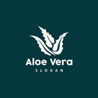 aloe vera logotyp, ört- växt vektor, illustration symbol ikon enkel design vektor