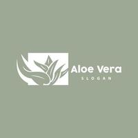 Aloe vera Logo, Kräuter- Pflanze Vektor, Illustration Symbol Symbol einfach Design vektor