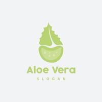 Aloe vera Logo, Kräuter- Pflanze Vektor, Illustration Symbol Symbol einfach Design vektor