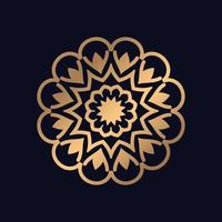 elegant Mandala Muster Vektor Logosymbol Illustration
