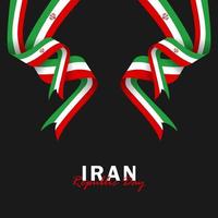 vektor av republikens dag med iranska flaggor. firandet av iranska republikens dag.