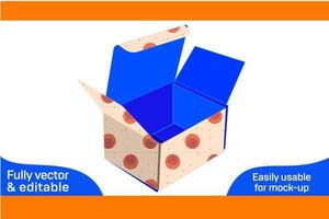 kreativ unzerstörbar Mailer Box Dieline Vorlage und 3d Box Design Vektor Datei 3d Box