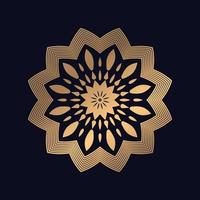 bunt Zier Mandala islamisch Muster Vektor Logosymbol Illustration