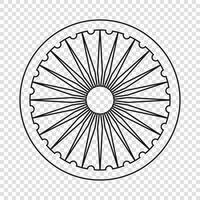 dünn Linie Emblem von Indien vektor