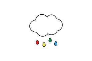 Karikatur Magie Regenbogen Wolke zum Kinder vektor