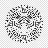 tunn linje emblem av kyrgyzstan vektor