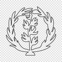 dünn Linie Emblem von eritrea vektor